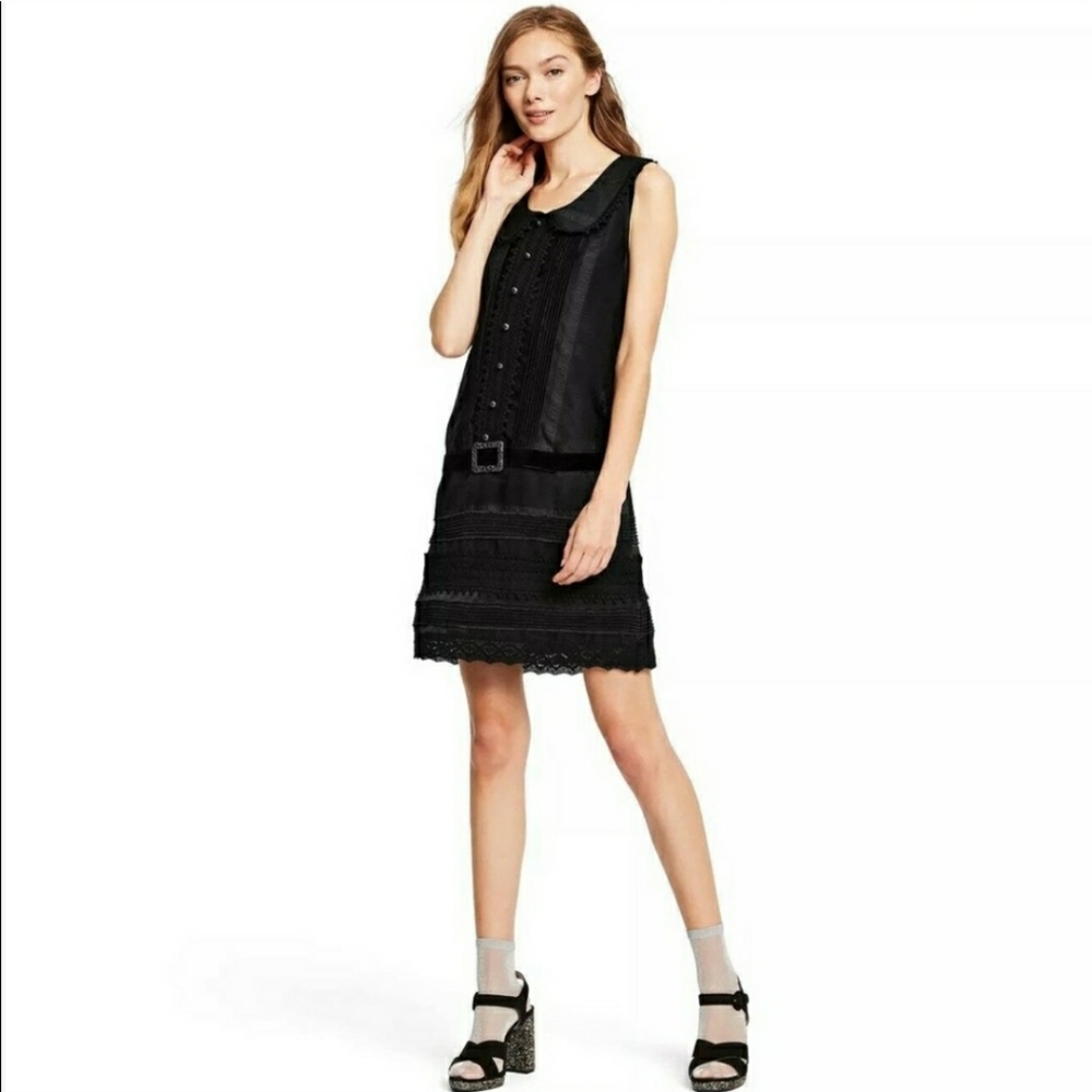 NWOT Anna Sui x Target Black Belted Mini Shirtdress - XS
